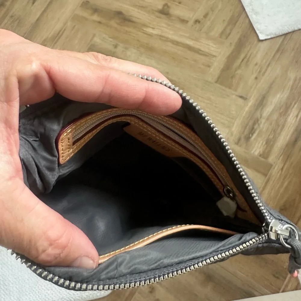 MZ Wallace Black Quilted Crossbody with orange Accents - Picture 6 of 6